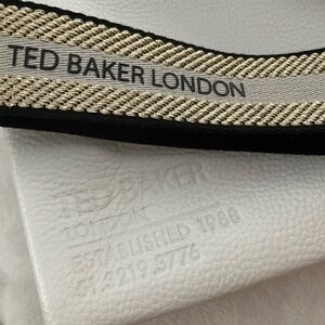 Ted Baker Women’s Ecru Delphia Crossbody Bag Pebble Leather Branded Strap